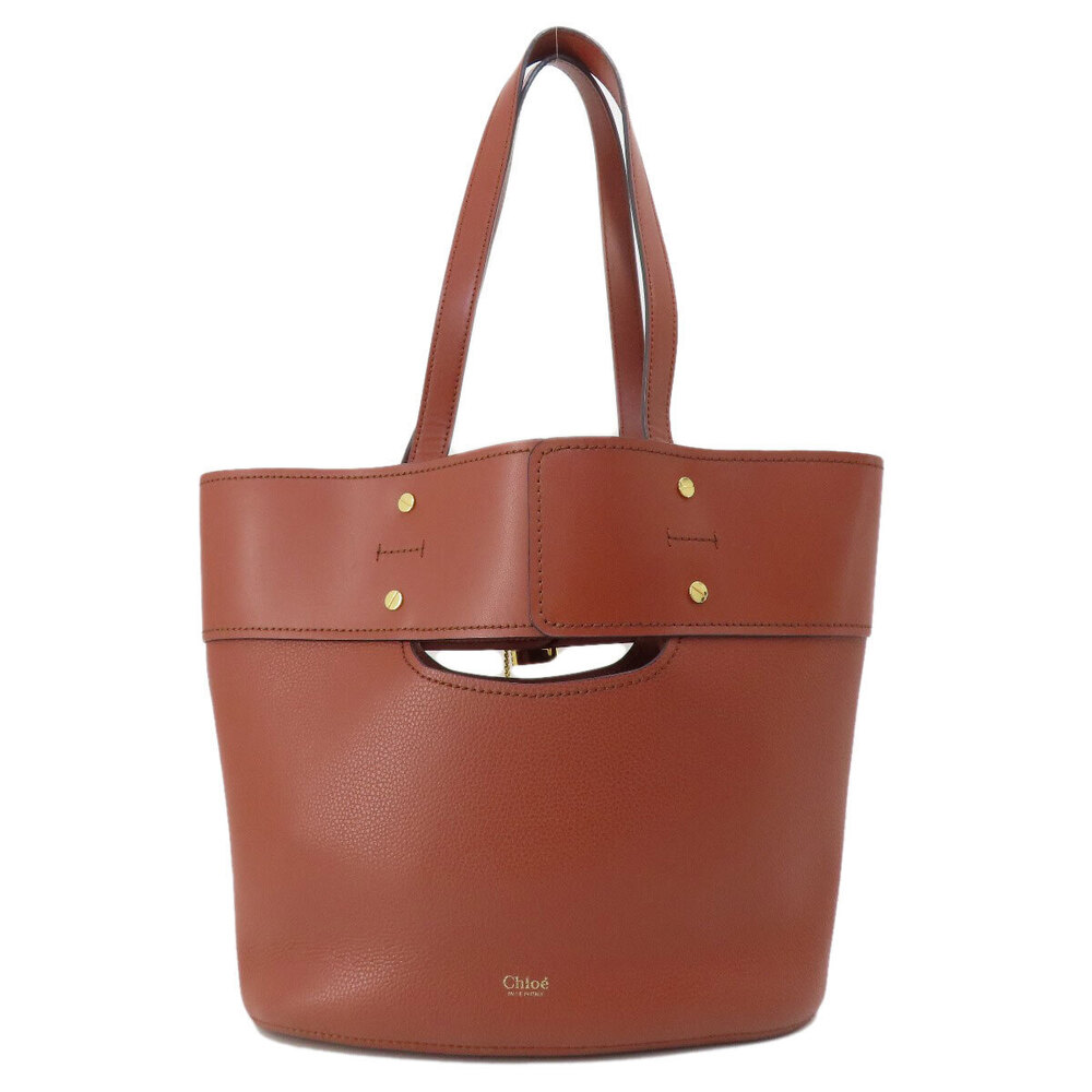 Chloe Tote Logo Calfskin Bag